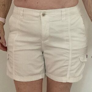 Style & Co. Ladies White Cargo Shorts